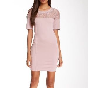 Vertigo Short Sleeve Lace Zip Dress